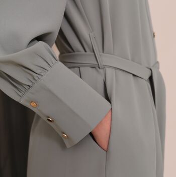 Robe-chemise à ceinture Anaïs Vert tilleul 4