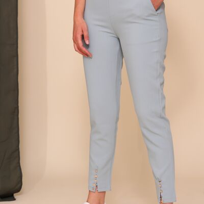 Matthias trousers with slits and buttons Blue