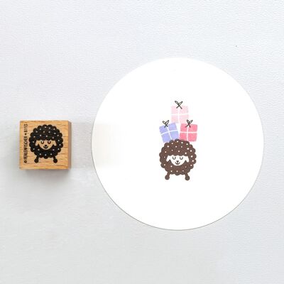 Stamp sheep with dots