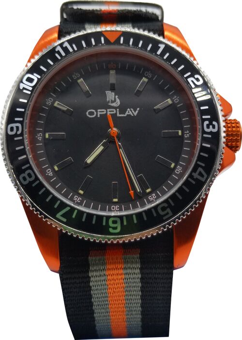 OPPLAV DELFIN Analog Watch, 40mm aluminium case Submersible 5ATM