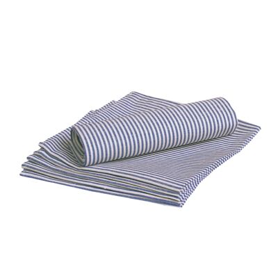 STRIPES napkin made of half linen, color: blue