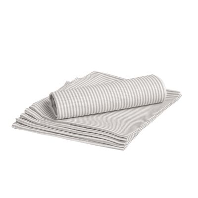 STRIPES napkin made of half linen, color: gray