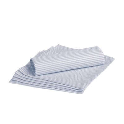 STRIPES napkin made of half linen, color: sky blue