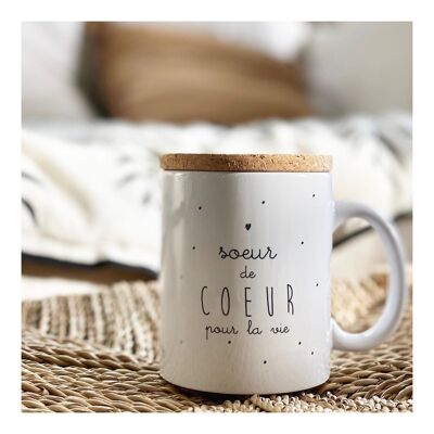 Ceramic mug - message - Sister of Hearts