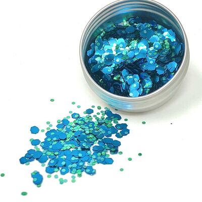 Aquatic Mermaid Biodegradable Glitter for Cosmetics & Crafts__100g