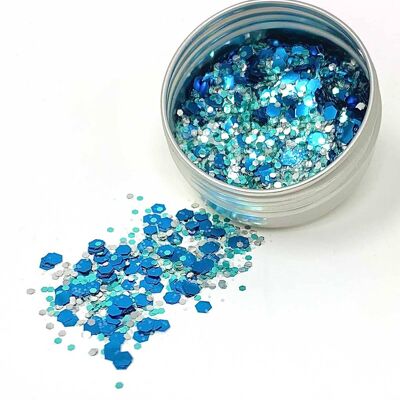 Blue Unicorn Biodegradable Glitter for Cosmetics & Crafts__100g