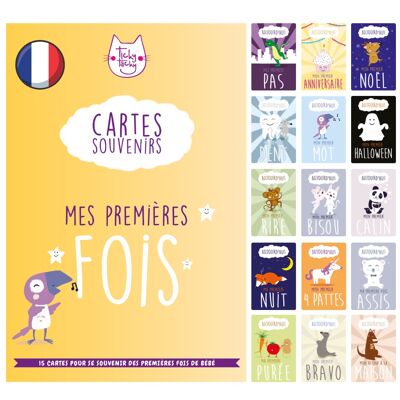 Kit de 15 cartes étapes bébé | Cartes souvenirs bébé | Mes Premières Fois