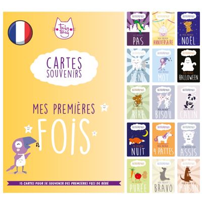 Kit de 15 tarjetas de pasos de bebé | Tarjetas de recuerdo para bebés | Mis primeras veces
