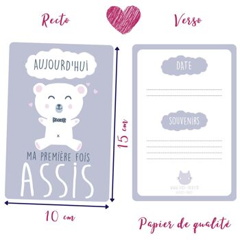 Kit de 15 cartes étapes bébé | Cartes souvenirs bébé | Mes Premières Fois 2