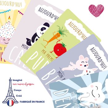 Kit de 15 cartes étapes bébé | Cartes souvenirs bébé | Mes Premières Fois 3