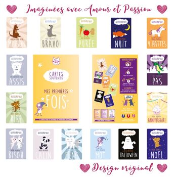 Kit de 15 cartes étapes bébé | Cartes souvenirs bébé | Mes Premières Fois 5