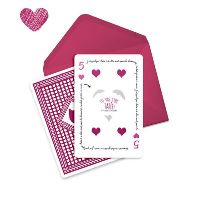 Pregnancy Announcement Scratch Cards | You are going to be Aunty | Solo card and envelope