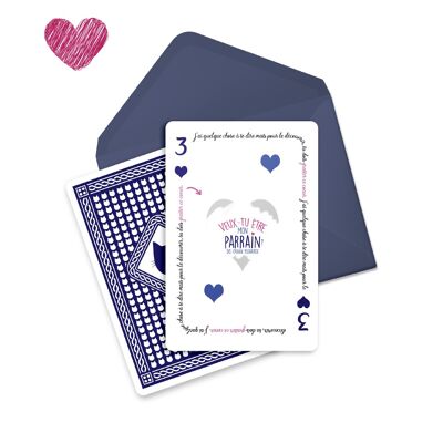 Pregnancy Announcement Scratch Cards | Do you want to be my Godfather | Solo card and envelope