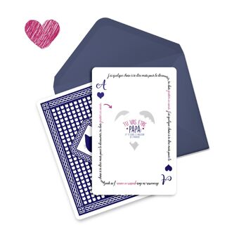 Cartes à gratter annonce grossesse | Tu vas être Papa | Carte solo et enveloppe 1