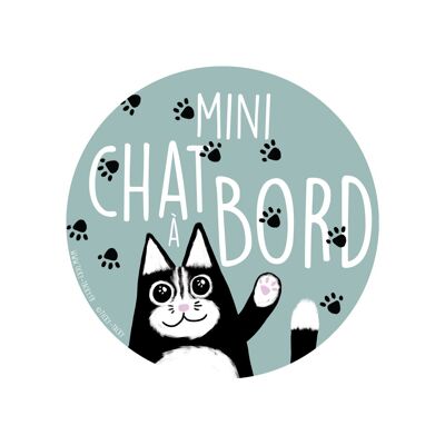 Stickers voiture bébé à bord | Mini Chat A Bord