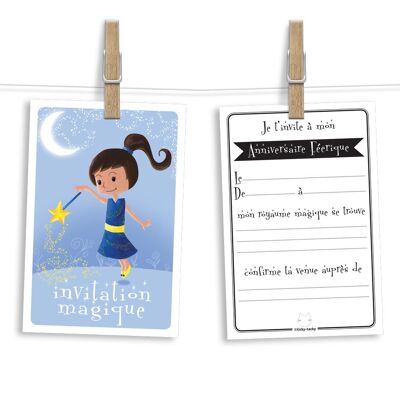 Birthday invitation cards and envelopes by 6 | Fairy Theme