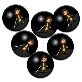 6 badges pour enfants | Anniversaire thème Star Wars 3