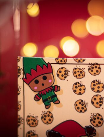 ★ Lot de 5 cartes de vœux pour Noël | Cartes postales version Lutins & Cookies | Cartes de vœux enveloppes comprises 9