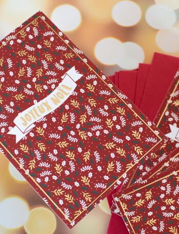 ★ Lot de 5 cartes de vœux pour Noël | Cartes postales version Joyeux Noël  | Cartes de vœux enveloppes comprises 4