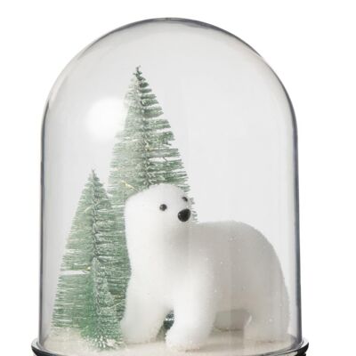 Campana invierno oso polar led acrilico blanco ii
