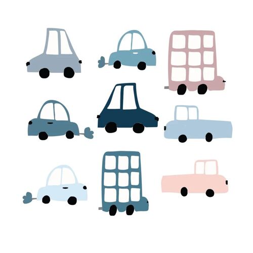Auto muursticker set | 9 verschillende auto stickers