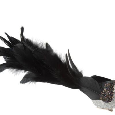 Ave+clip plumas brillantina negro large