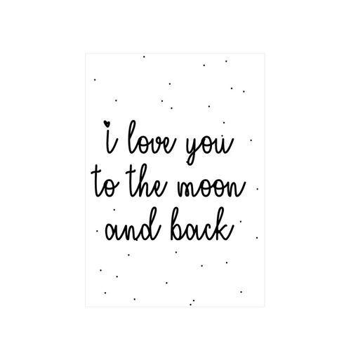 I love you to the moon... - Poster -  A4