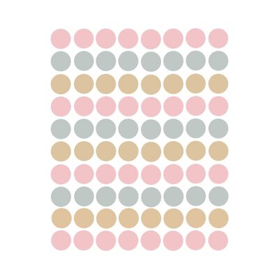 Stickers muraux confettis points - Plusieurs couleurs - 120 pièces - 2x2cm (Diverses variantes)