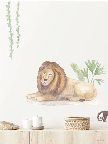 Sticker mural lion chambre d'enfant 2