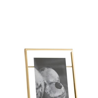 Marco de fotos 10x15 transparante metal oro small