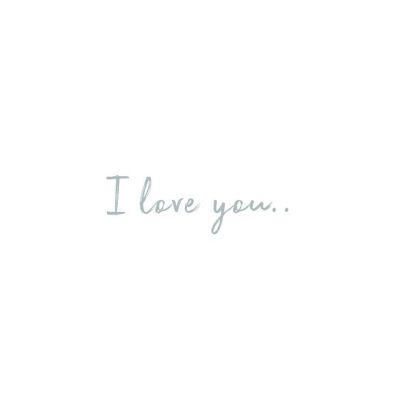 Tekst muursticker - I love you.. | 25x8cm