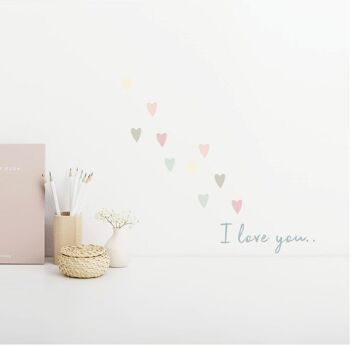 Sticker mural texte - Je t'aime.. | 25x8cm 6