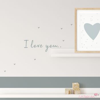 Sticker mural texte - Je t'aime.. | 25x8cm 7