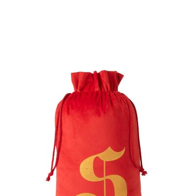 Bolsa navidad s terciopelo rojo medium