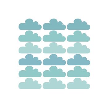 Stickers muraux nuages - 18 pièces - 10x5cm (Diverses variantes) x