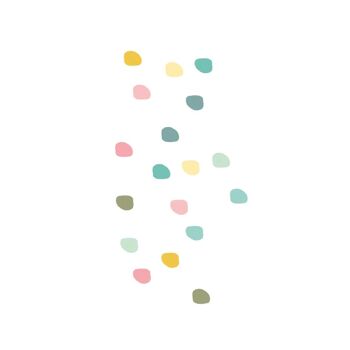 Animaux indiens - Stickers muraux pois colorés 20pcs - 2x2cm