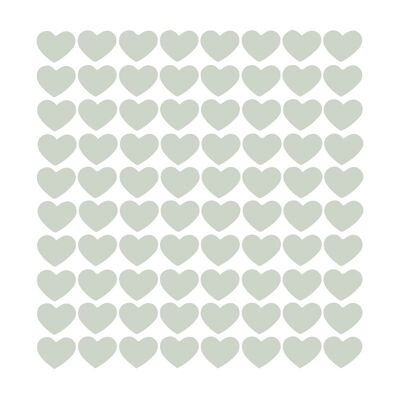 Hearts wall stickers - 80 pieces - 2x2cm (Various variants)