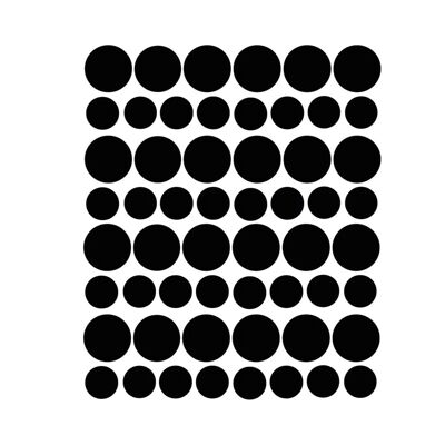 Stickers muraux points - 98 pièces (Diverses variantes)