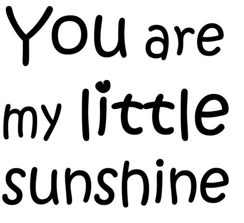 Tekst muursticker - You are my little sunshine