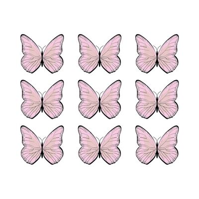 Jungly jungle - Butterfly wall stickers 9pcs - 5x5cm