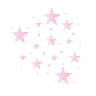 Stars wall stickers (various colors) - 33 pieces x
