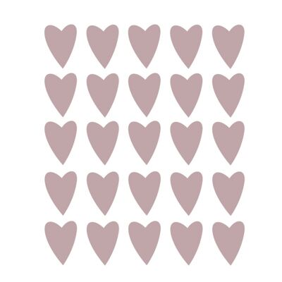 Hearts wall stickers - 25 pieces - 5x4cm (Various variants)