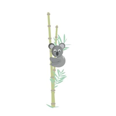 Dschungel Dschungel - Koala mit Bambus Wandtattoo