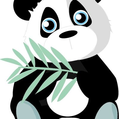 Dschungel Dschungel - Panda Wandaufkleber - 24x17cm