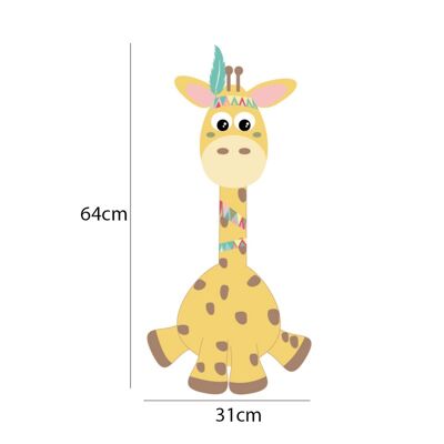 Indian animals - Giraffe wall sticker - 31x64cm