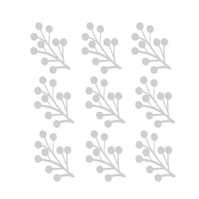 Vinilo decorativo ramitas grises - 9 piezas