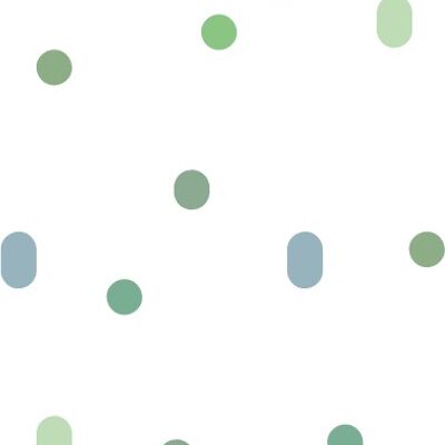 Jungly Jungle - Dots Wandsticker grün 20St - 2x2cm