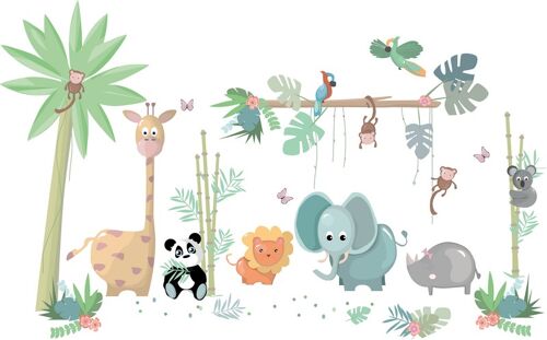 Jungly jungle - Complete set muurstickers