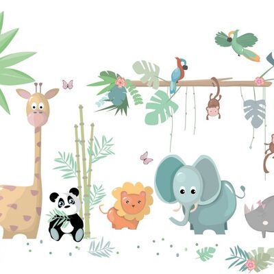 Jungle jungle - Juego completo de pegatinas de pared