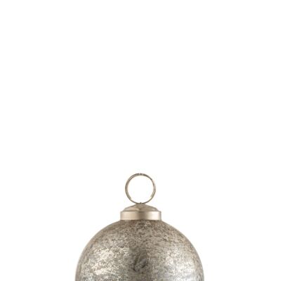 Bola de navidad antigua cristal plata/gris small